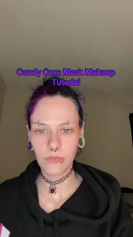 Candy Corn Mask Makeup Tutorial  Brands used- @PLOUISE @Plouise USA rumor base (KERSTIN_LADDOFOZZ to save $$ *US SITE ONLY*) @Jolie Beauty zombified palette  @Connected Boutique cosmic rainbow palette (XOXKERSTINLADDXOX to save $$) @Curst kosmetics MIW liquid lipstick & eyeliner (KERSTINLADDOFOZZ to save $$) #makeuptutorial #candycorn #halloweenmakeup #BeautyTok #FYP 