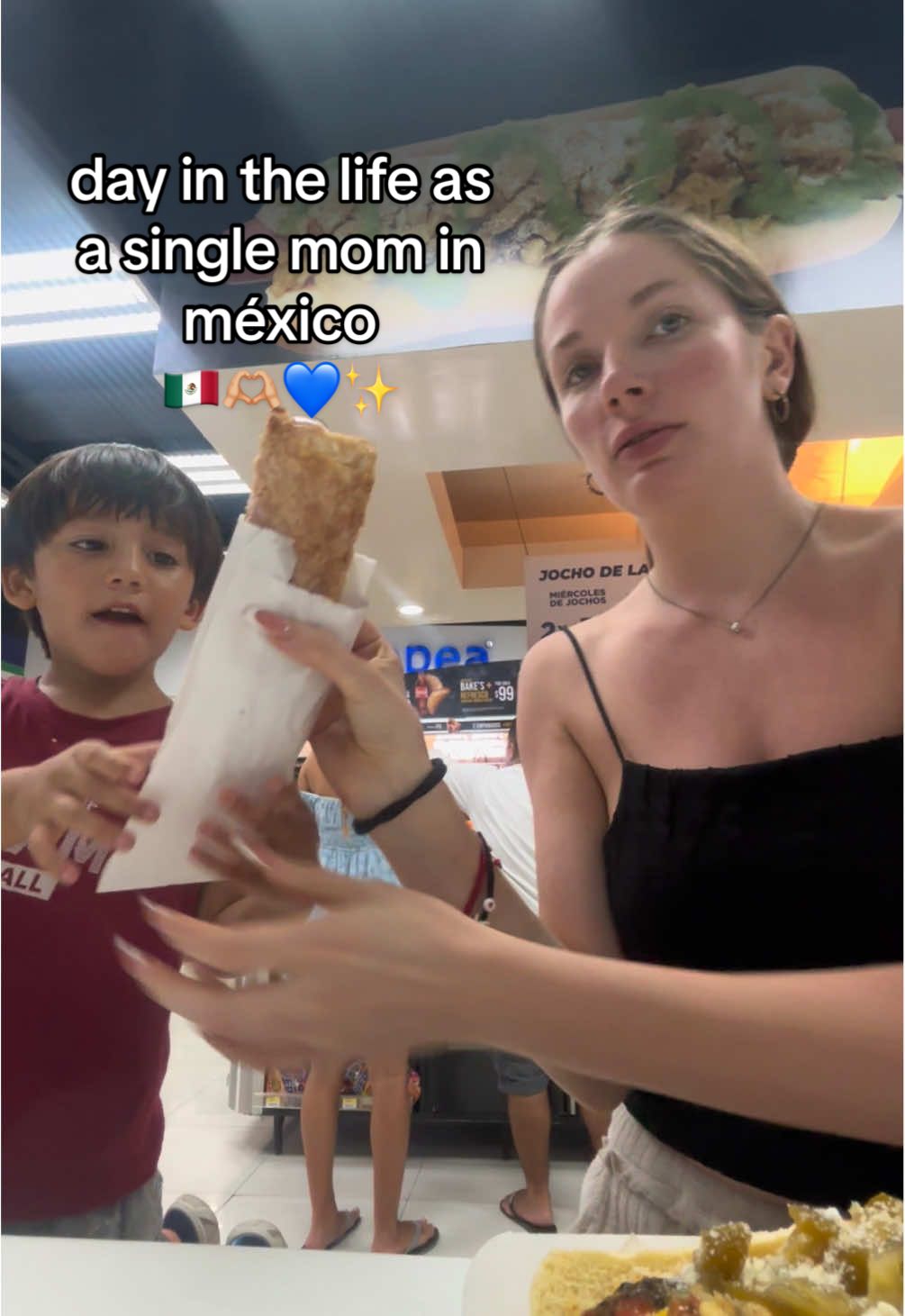 indigo honestly slayed w the idea to eat at the gas station im ngl #micheladasmom #gringainmexico #singlemom #gringaconsazon #englishteacherinmexico 