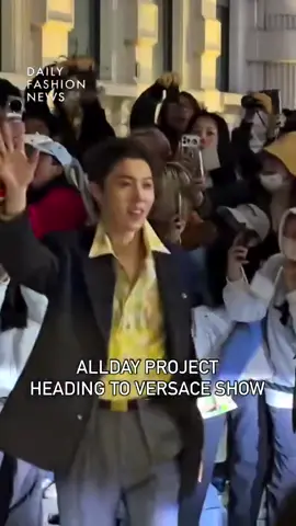 Allday Project at Versace Milan Fashion Week #alldayproject #milanfashionweek #fashion #fyp #kpopfyp 