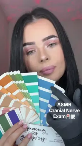 ASMR Cranial Nerve Exam🖤(senses test) #asmr #asmrmedical #asmrmedicalroleplay #cranialnerveexam #asmrmedicalexam 