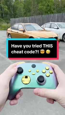 Have you tried THIS cheat code?! 🤣🤩 #gaming #customcontroller #gamingmemes #fyp #foryou 
