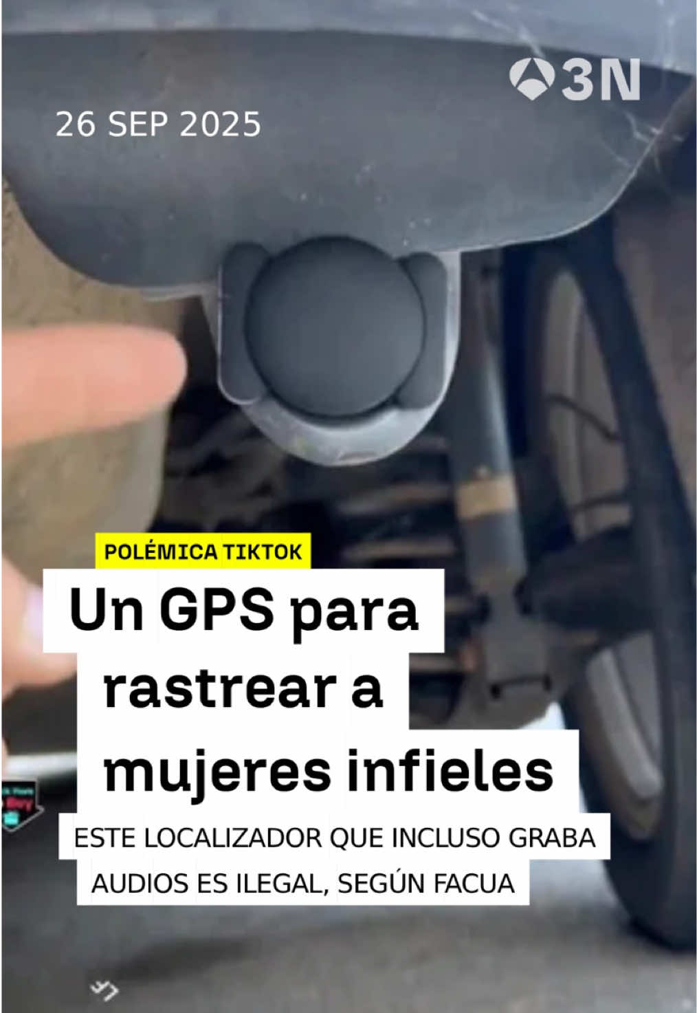 🔴 Facua denuncia a TikTok por vender un GPS para localizar a “mujeres infieles”   ➡️ La asociación de consumidores Facua ha denunciado a TikTok por vender en esta red social un dispositivo GPS dirigido, especialmente, a hombres para “cazar”, así dice la publicidad, a mujeres infieles.   📲 Todos los detalles en antena3noticias.com #Antena3Noticias #Noticias #News #noticiastiktok 