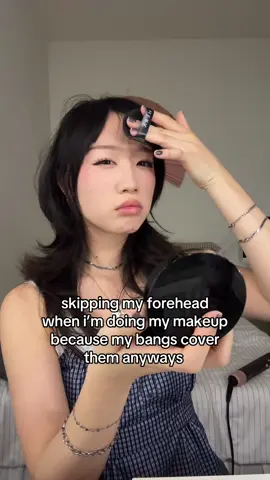 and I don’t waste product ☝️ #makeup #relatable #bangs #hair #meimazing 