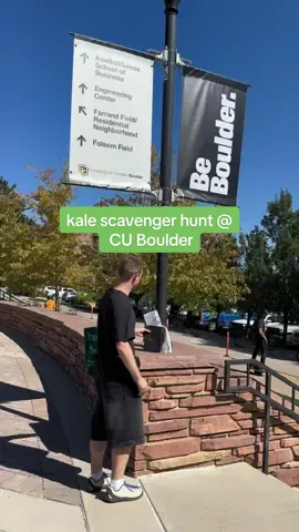 we took over University of Colorado Boulder with a kale scavenger hunt 🎒🥬 we hid goodie bags filled with kale essentials around campus landmarks for students to find 🎓📓💚 now the only question is 👀 did you find one? #cuboulder #universityofcoloradoboulder #scavengerhunt #kale #ugccreator 