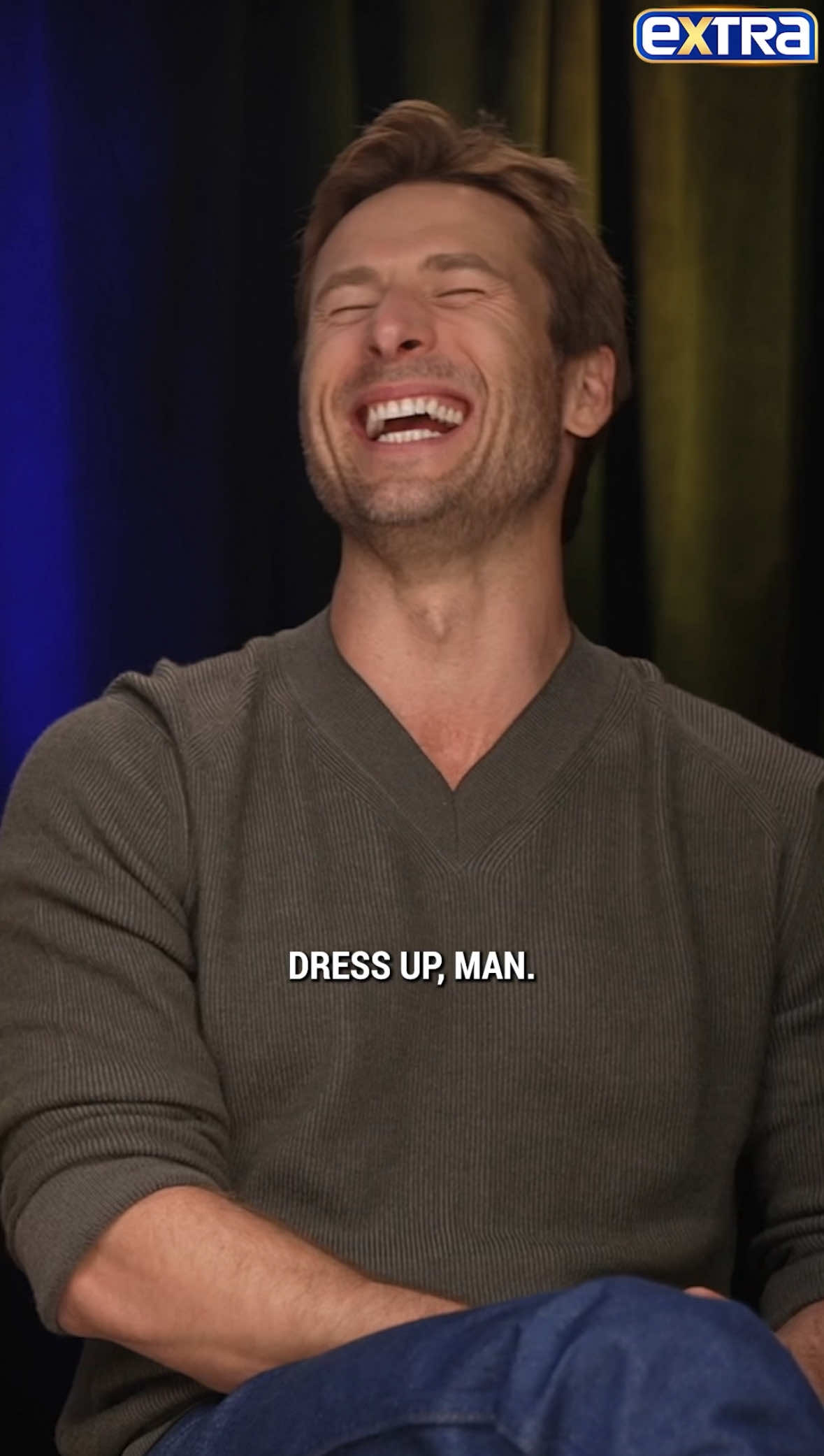“Chad Powers” star Glen Powell LOVES a good costume. Always has. 😂  @Chad Powers @Derek Hough 