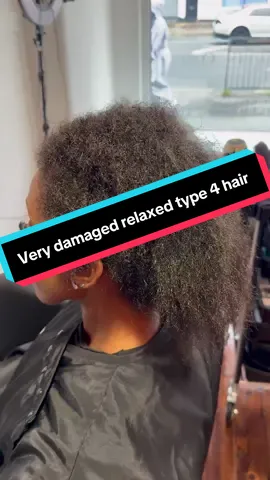 Very damaged relaxed type 4 hair #keratintreatment #damagedhair #type4hair #relaxedhair #hairtok 