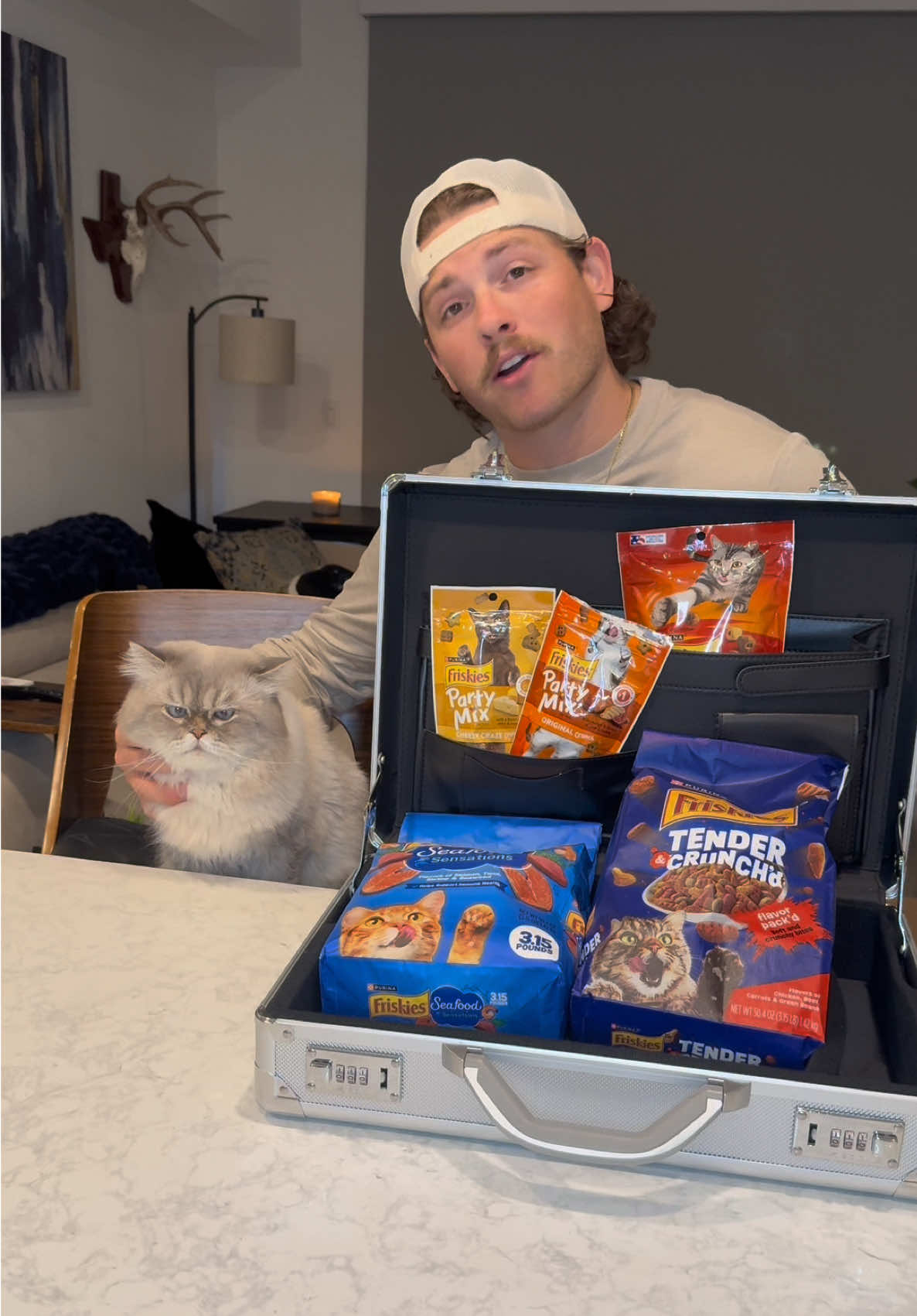 #ad it only felt right to reveal Gus's new dessert menu on this week's episode of our New Bites podcast  #FriskiesPartner #catsoftiktok 
