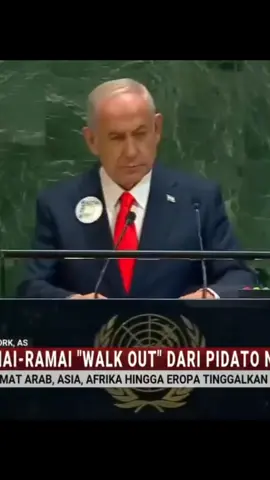 Pidato Netanyahu Walk Out  Meninggalkan Ruangan PBB