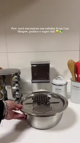 Super útil e lindo para sua cozinha ✨🤩 Gostou? Me siga e comente aqui que te envio o link! Disponível também na bio. 🧡 #enxoval #utensiliosdecozinha #cozinha #achadosshopee #fyp 