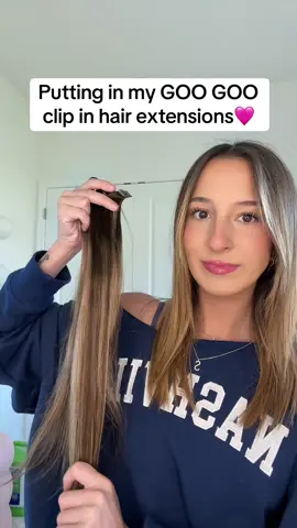 Human Hair clip extensions under $100?! I had to try these😍🩷 I got the 18 inch shade 4/27/4 #googoohair #googoohairextensions #clipinhairextensions #tiktokshop #fyp 