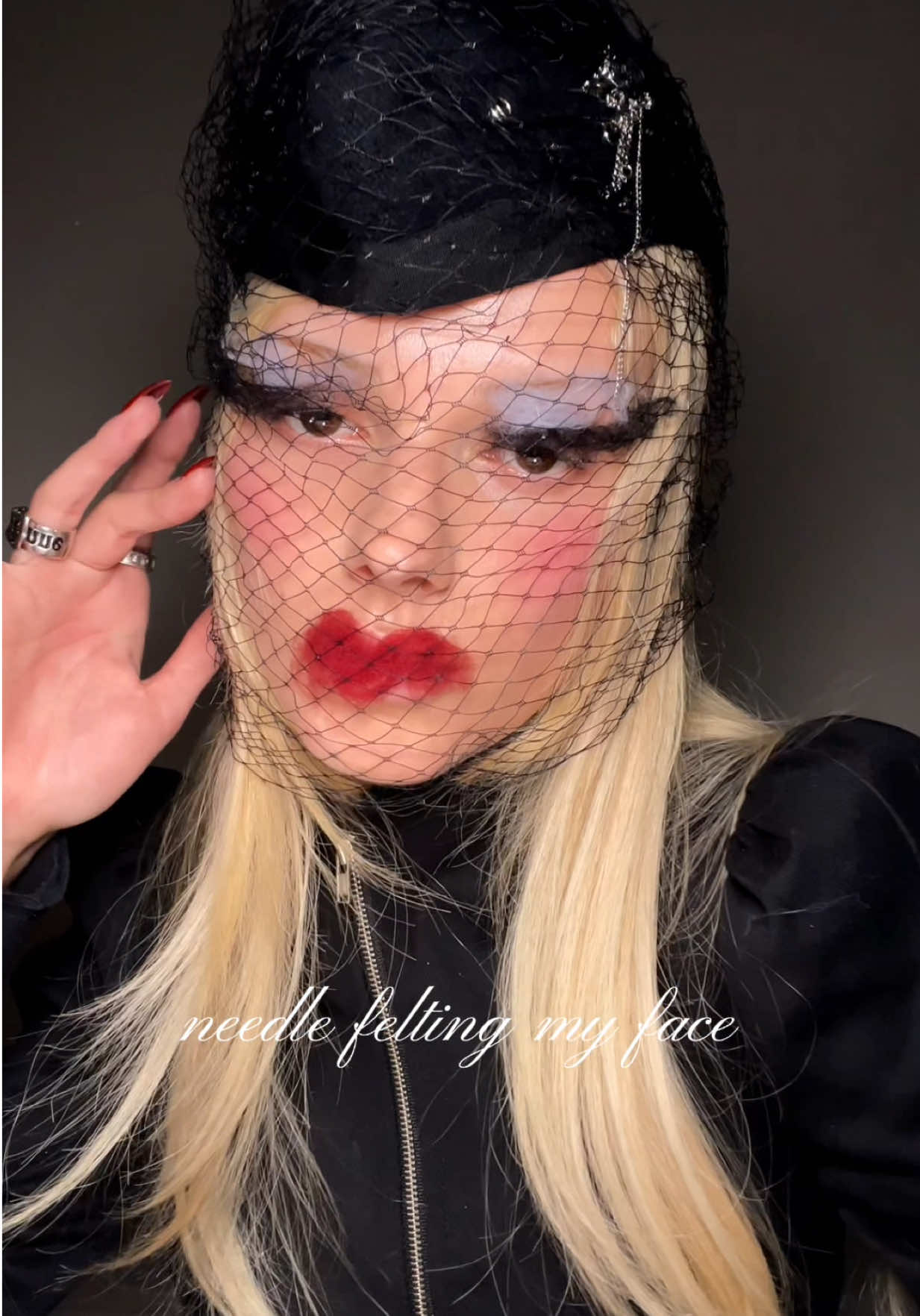ad. I could so see this in a margiela by galliano show. ib @roman.mtchedlishvili  used the newly re-formulated @Erborian cc crème in clair  #makeup #beauty #halloween