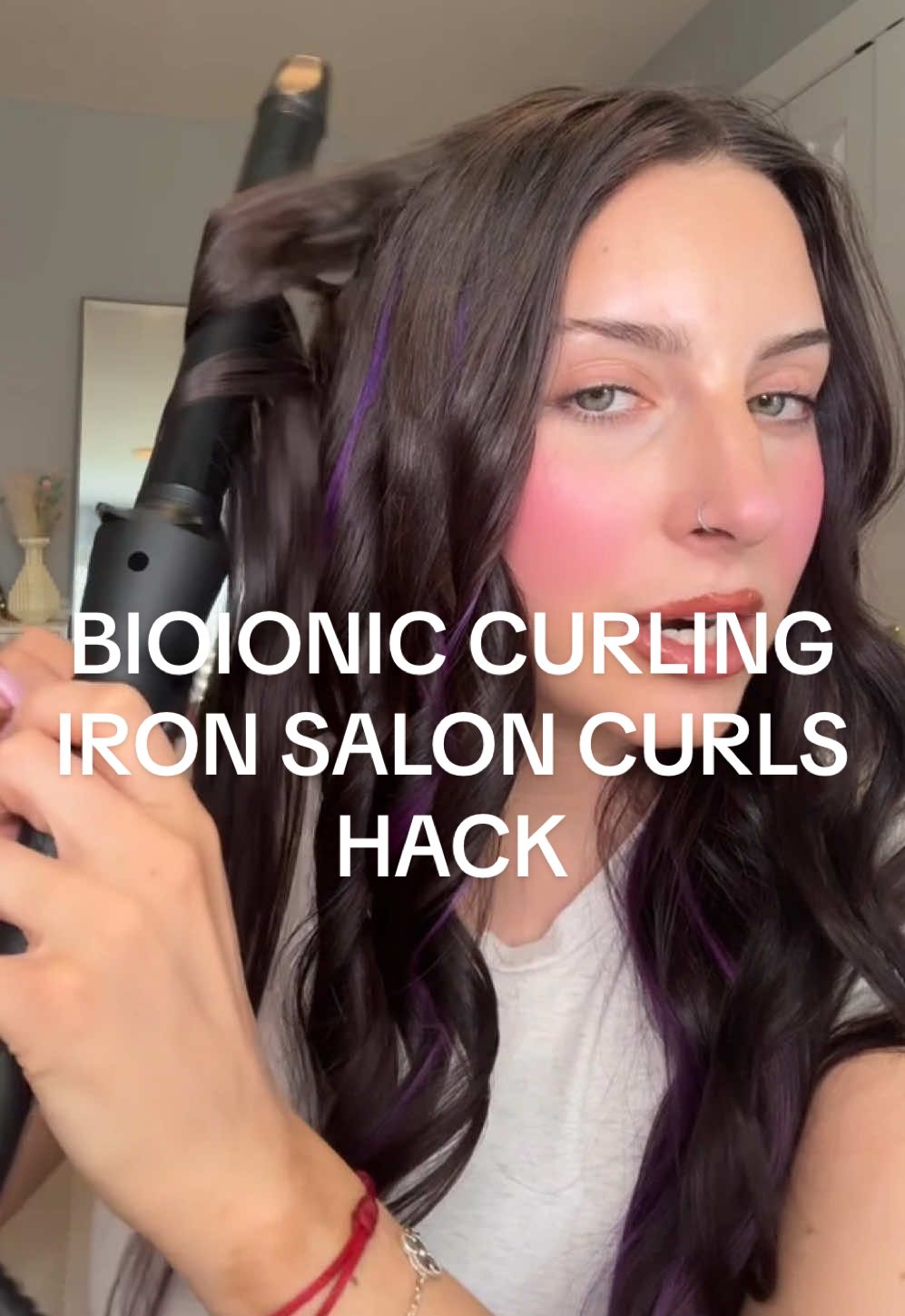 the hairdresser secret to flawless curls that last for days!! I bought one years ago when I found out it’s what my hairdresser uses. The method AND the iron are the key!! This iron makes your hair sooo shiny  Trust me!! @Bio Ionic  #bioionicpartner #bioionic #curlingiron #curlinghairtutorial #salonhair 