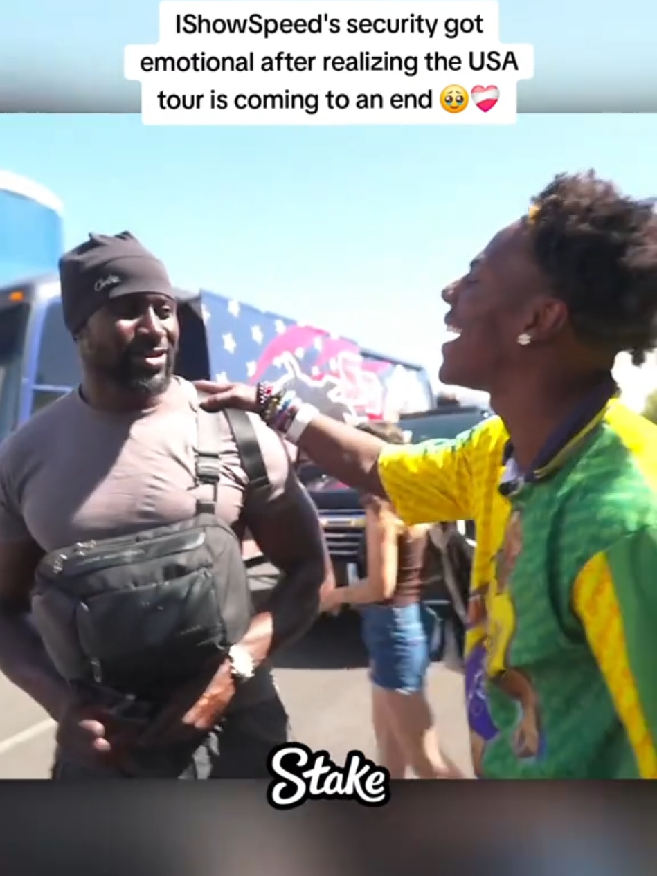 IShowSpeed's security got emotional after realizing the USA tour is coming to an end 🥹❤️‍🩹 #ishowspeed #fyp 