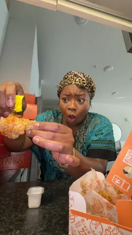 Tati Tries ghost pepper wings with the HOTTEST Hot Ones Sauce 🔥😅  Uh un….why would I do this to myself? #tatitriesthings 