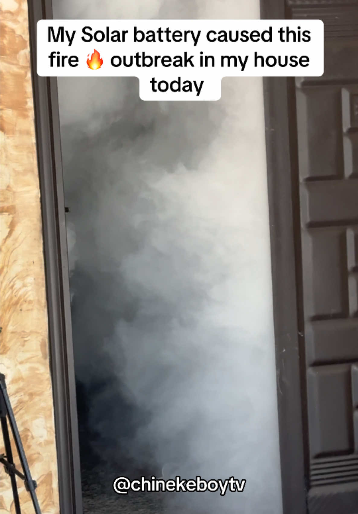 My Solar battery caused this  fire 🔥 outbreak in my house today. #fypシ #nekeboytv #chinekeboytv #viral #popular 