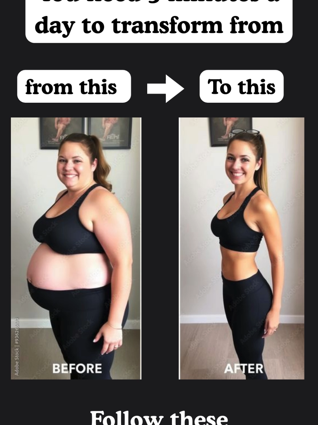 You need 5 minutes a day to transform from (1)