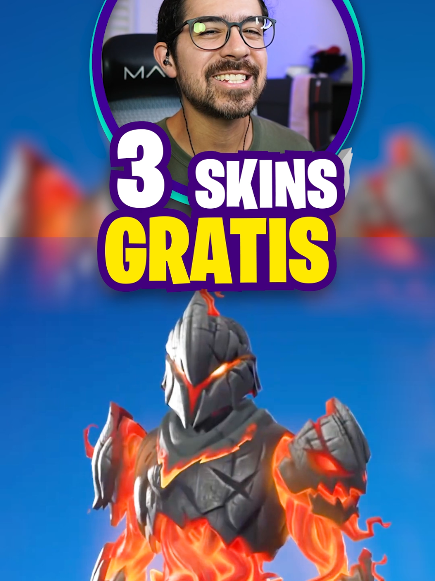 Como conseguir 3 Skins GRÁTIS en Fortnite 😳 #gamerentiktok #fortnitenoticias #gusbars #fortnite 