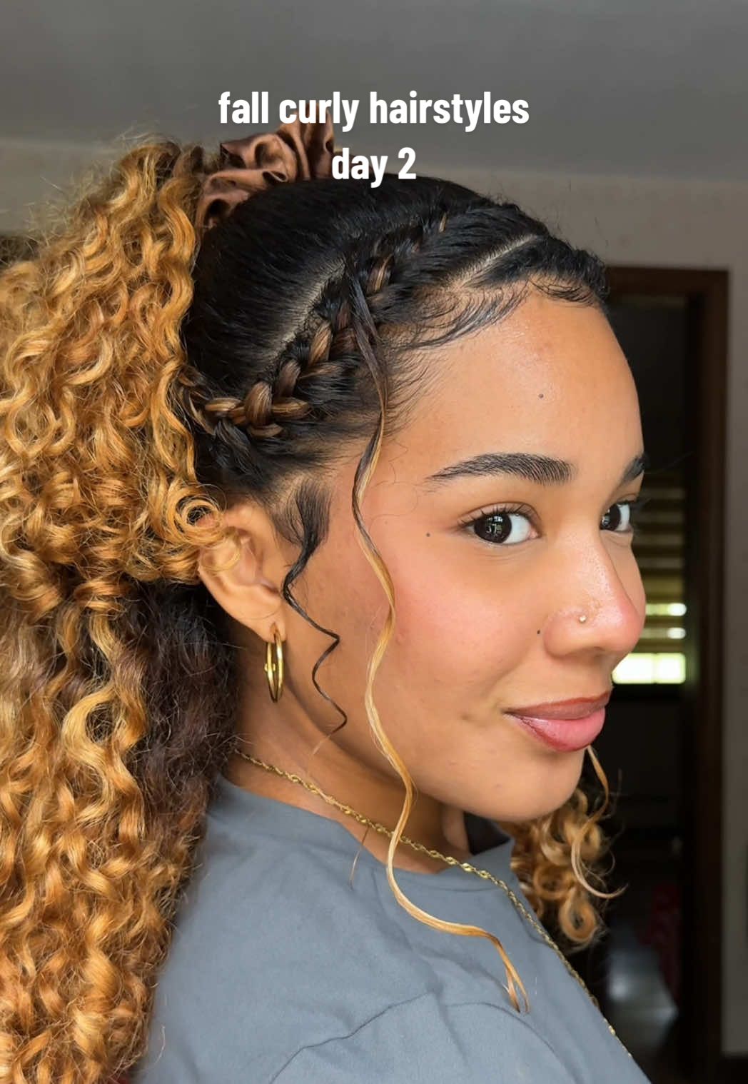i love me a braided hairstyle🤭🫶🏽 would you try this??  - - products:  @Olaplex N7 bonding oil  @isima all in leave in conditioner  @got2bUSA extra glued  @MICHE Beauty gel to foam mousse  #fallcurlyhairinspo #fallhairstyle #curlyhairstyles #curlyhairinspo #curlyhairtutorial 