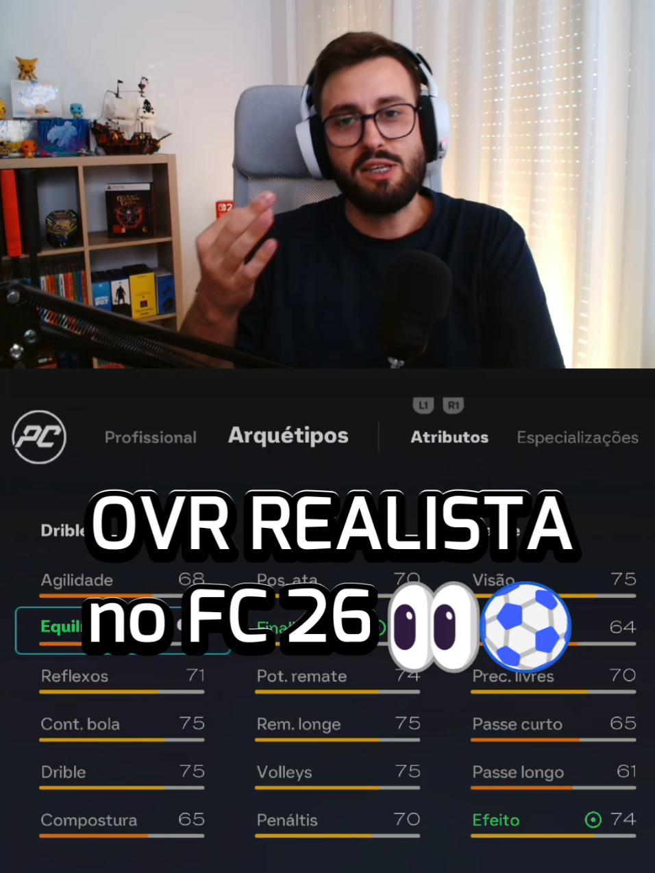 Como AUMENTAR o OVR no Modo Carreira Jogador REALISTA  👉 TODAS as regras no vídeo completo, no meu canal do YouTube (link na bio 📎) #fc26 #modocarreira #modocarreirajogador #gamingpt #eafc26 