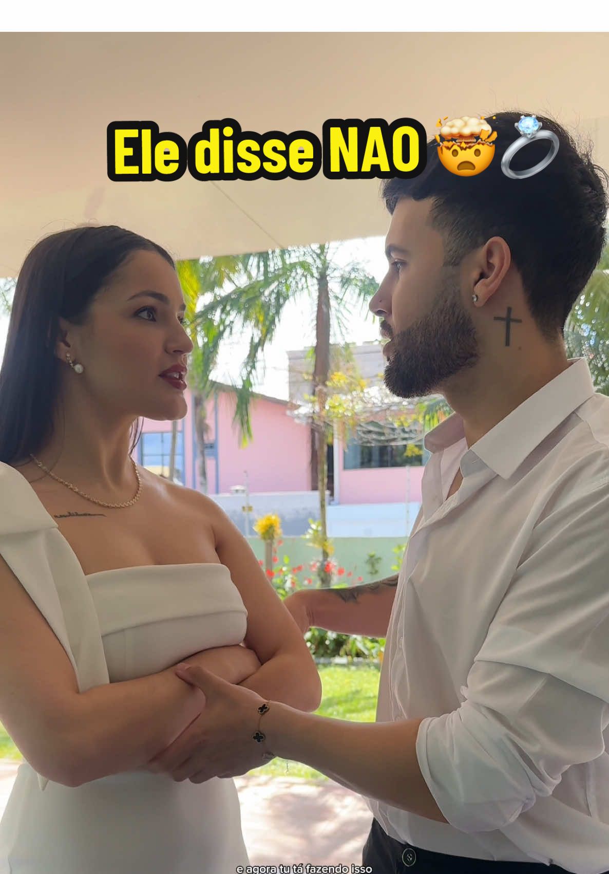Sabiam que não pode dizer “não” brincando no casamento m? 😭 #viral #casal #casamento #foryou #civil 