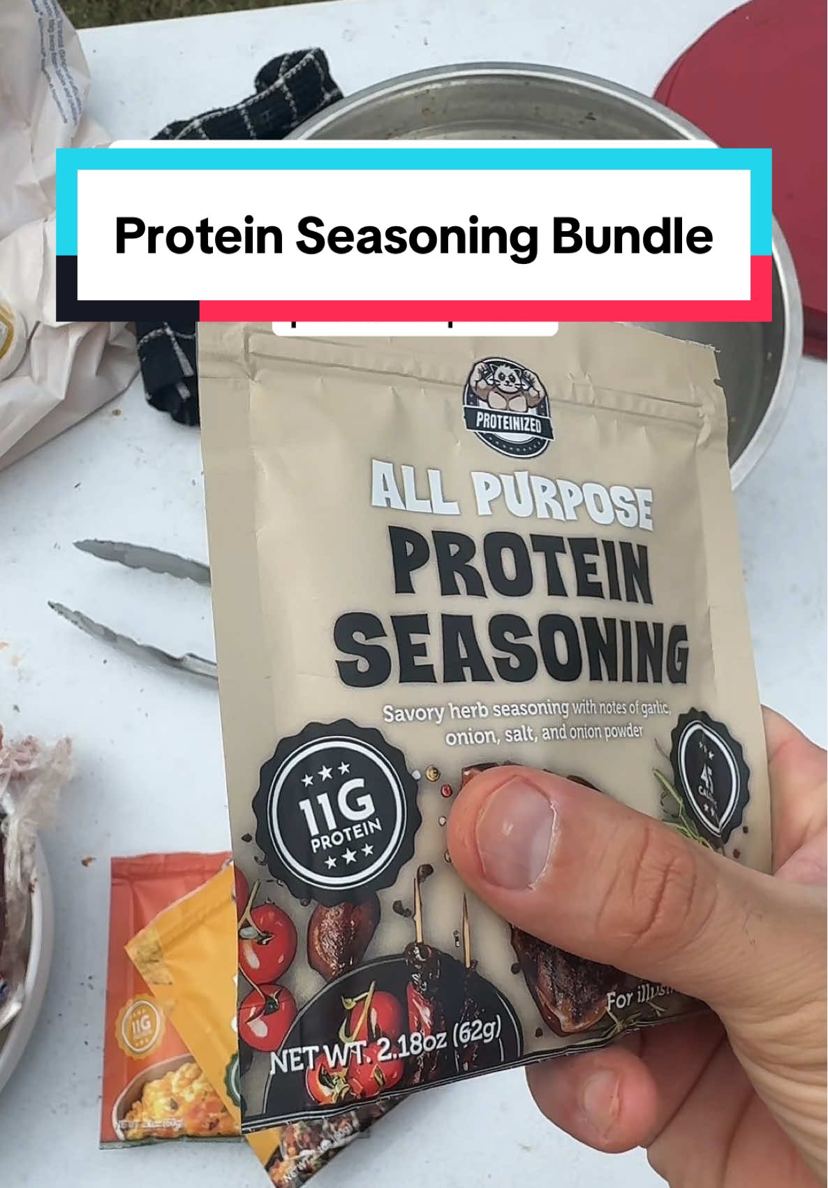 Anyone struggling to meet their protein goals while on a health journey!? Try protein seasoning! Such a protein hack 