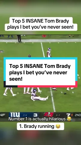 Have you seen any of these? Top 5 INSANE Tom Brady plays I bet you’ve never seen! #nfl #nflfootball #touchdown #tombrady #nfltiktok 