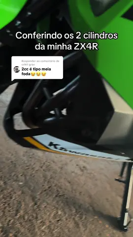 Respondendo a @crikti grau  - cc é cilindrada, mas acho que ele quis dizer cilindros né? #kawasaki #4cilindros #4cylinder #zx4r