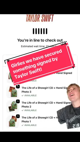 Girlies!!!!  we have secured something signed by Taylor Swift! I am freaking out are you freaking out? Finally!!!! @Taylor Swift 