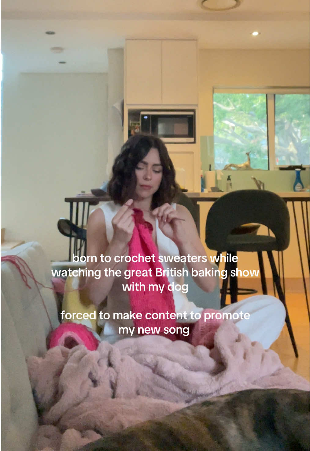 This is my way of doing both 💓 new song Your Colors out now (link in bio) #originalsong #crochetersoftiktok #content #newsong 