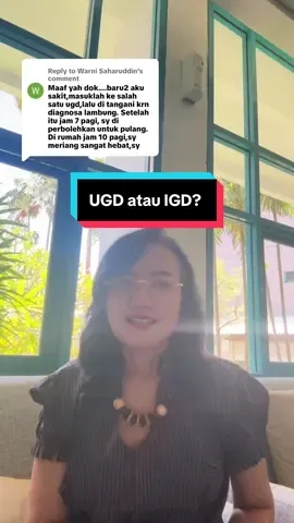 Replying to @Warni Saharuddin Kita masih sering mendengar orang menyebut Istilah pelayanan kegawatdaruratan di RS dengan sebutan UGD, padahal sejak tahun 2008 regulasi dari pemerintah telah menetapkan penyebutan Instalasi atau IGD. Simak penjelasan selengkapnya di video. #igd #instalasigawatdarurat  #rumahsakit #igdrs 