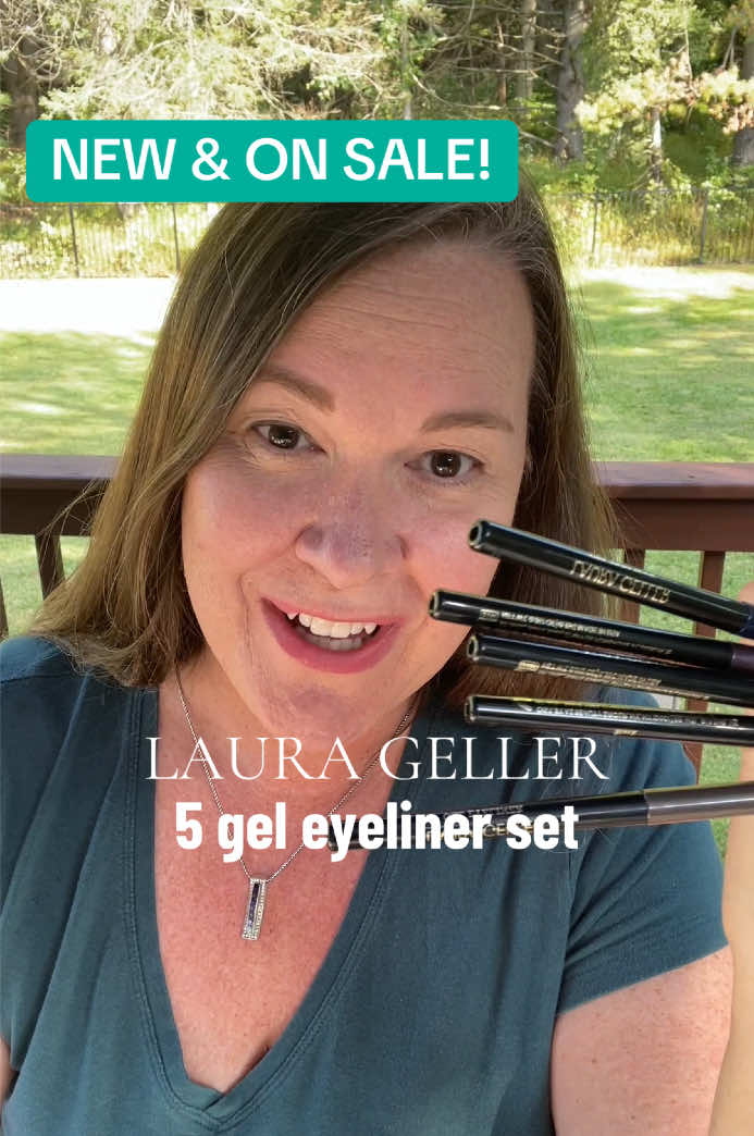 🚨NEW Laura Geller 5 pc Gel Eyeliner set! You get 5 colors in a box set. Sale as of 9/26/25. #geleyeliner #eyelinerset #lauragellermakeup #makeupgiftset #matureskinmakeup 