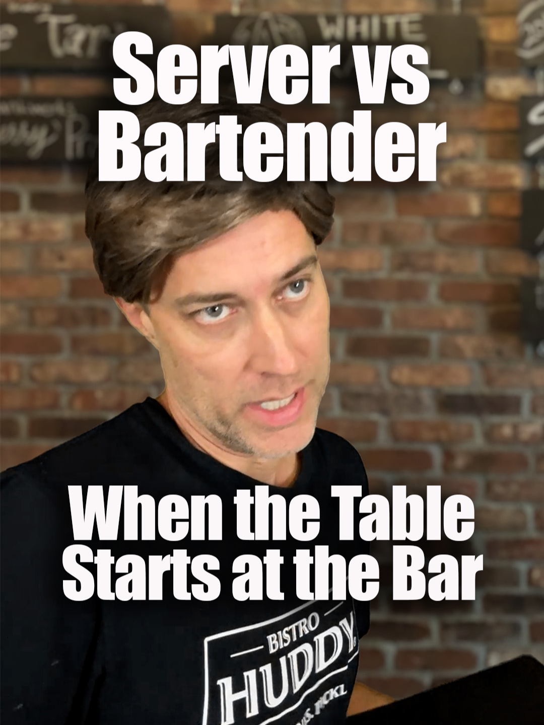 Servers, trust me, it will never be worth pissing off the bartender (co-write w/ @andrea.kelley) #bistrohuddy #restaurantcomedy #serverlife #tipping