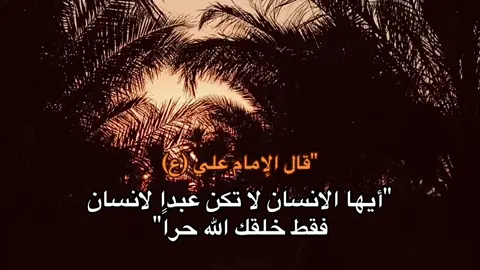 أيها الإنسان لاتكن عبدا الأنسان فقد #حسين_بن_كربلاء #h_u_s7n2 #h_u_s7n #كربلاء_مدينة_العشق_والعاشقين🖤 #اقوال_الامام_علي_عليه_السلام #الامام_علي_بن_أبي_طالب_؏💙🔥 