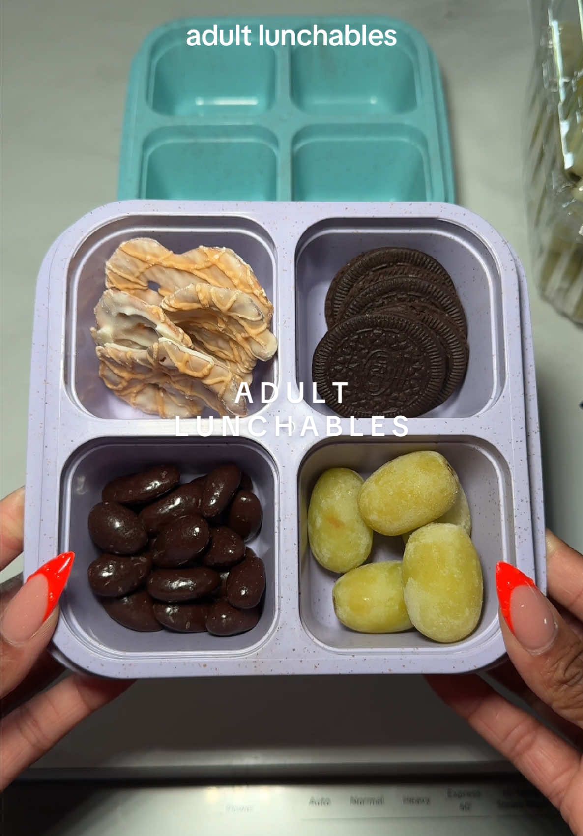 Loveeee these snack containers! I can pack them and throw them in my bag!!!  #healthysnacks #snackideas #snackbreak #adultlunchables #healthy 