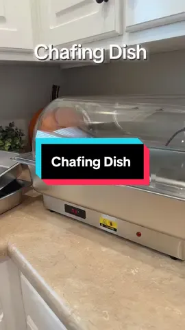 Serving Chafing Dish keeps food warm while serving. 9Qt stainless steel with adjustable thermostat.  Perfect for your catering needs or next dinner party.  @Garvee Commercial #catering #thanksgivingdinner #christmasdinner #buffet #food 