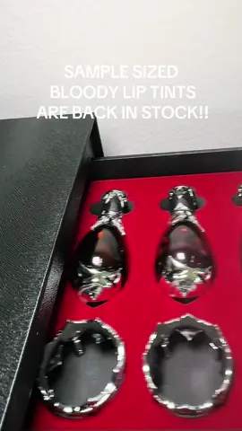 RUN! DONT WALK! The viral bloody lip tints from @sushyglowcosmetics🧚🏻‍♀️🍄 in the sample size are BACK IN STOCK!! we sold out so fast last time so get them while you can! Most shades are still in stock and only 13.99!  These lip tints will last you forever because 4 mL even for a sample size is still so much product. I swear by these. These are the best lip tints in the market right now.  Sensory friendly, highly pigmented, user friendly lip tints in 4ml, 8ml, and 12 ml sizes. There is truly something for everyone! #sushyglowcosmetics #thebestliptint #tiktokshopfinds #longlasting 