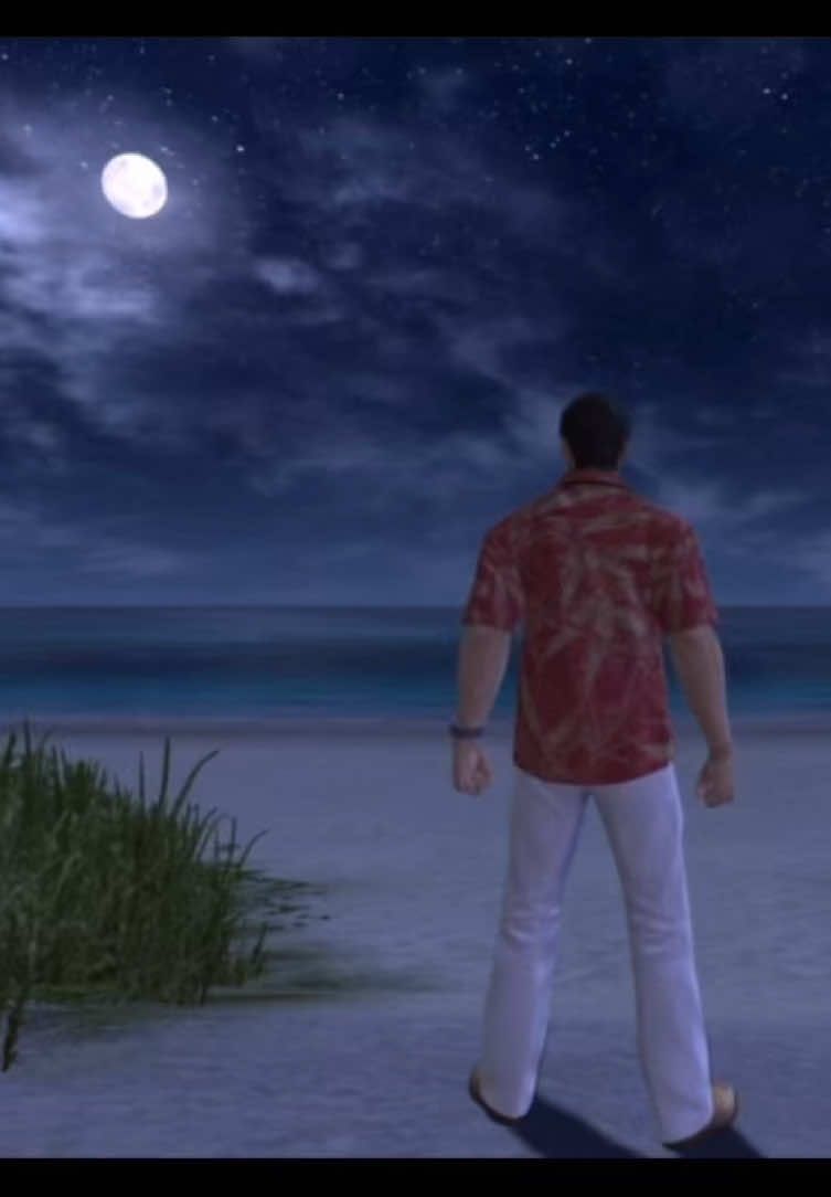 Morning glory.  #kiryukazuma  #yakuza3  #night  #moon  #vibes 