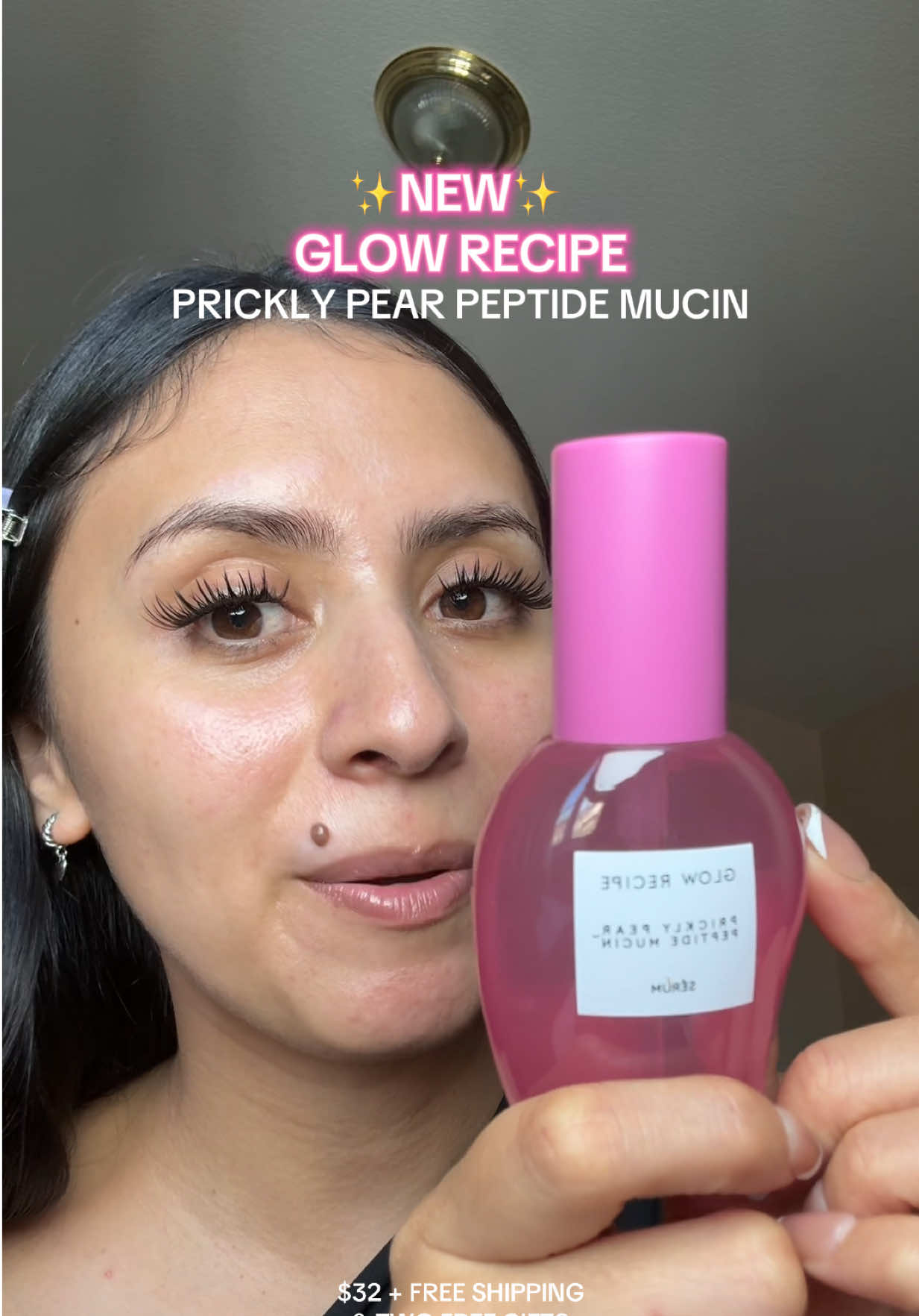 Bouncy texture, bouncy skin 🌵💧 NEW @Glow Recipe Prickly Pear Peptide Mucin is finally here! #glowingskin #skincare #glowrecipe #koreanskincare #tiktokshopcreatorpicks 