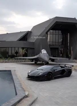 This could be A Mafia House with Black Lambo and fighter jet  #lamborghini #mafiahouse #mafia #tiktokcars #fyp