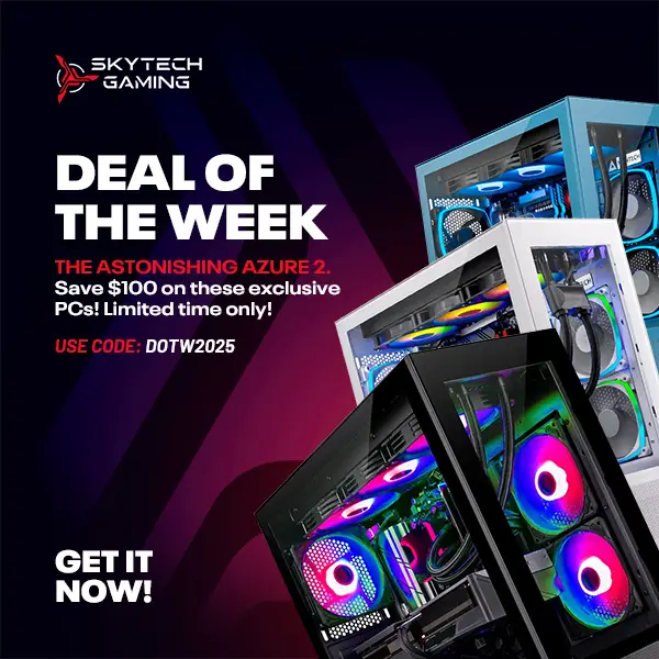 ⚡Your next gaming upgrade is calling. Save $100 instantly on powerful Skytech PCs. Use code DOTW2025. Grab yours before they're gone! #skytechgaming #skytechgamingpc #gaming #gamingpc #pc