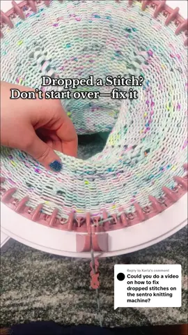 Replying to @Karla How Dropped a stitch on your Sentro circular knitting machine? Don’t panic—I’ll show you step by step how to fix it so you can save your project without starting over. This quick tutorial works for the Sentro 48, 40, and 22 needle knitting machines, and is perfect for beginners learning how to troubleshoot common issues. ✨ In this video, you’ll learn: What a dropped stitch looks like on the Sentro. How to catch and fix a drop stitch 👉 Check out my Sentro Made Simple series for more beginner-friendly tutorials! 👍 Don’t forget to like, subscribe, and share with your knitting friends. #SentroKnittingMachine #CircularKnittingMachine #KnittingTips #sentromadesimple #sentro 