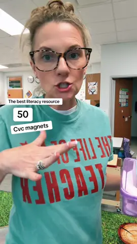 I use these in my classroom every single day! They are inexpensive and we do so many literacy activities using these cvc magnet letters! #literacy #teachersoftiktok #teachermusthaves #classroomcenters #owlsomekinders 