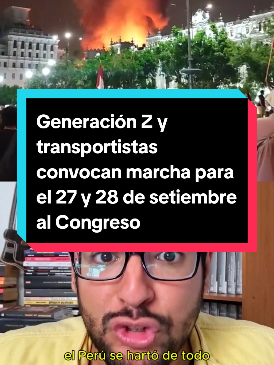 Generación Z y transportistas convocan marcha para el 27 y 28 de setiembre al Congreso contra Dina Boluarte y las AFP. #dinaboluarte #congreso #afp 