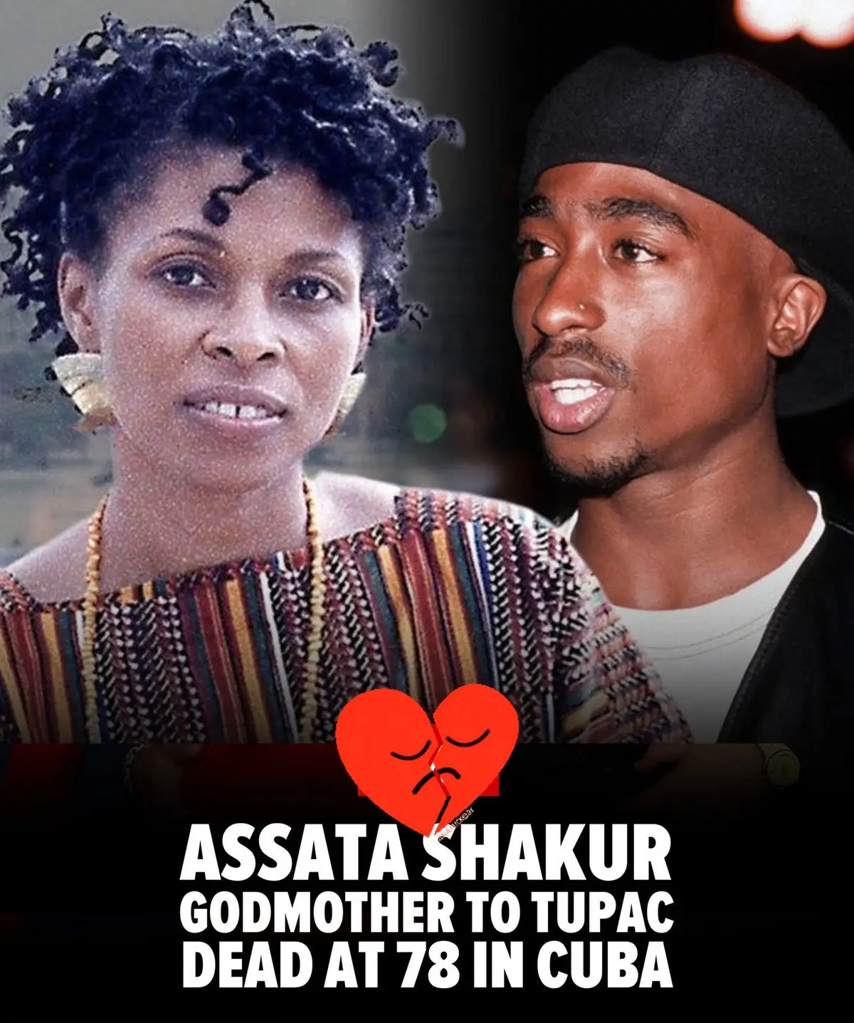 Assata Shakur, godmother to rapper Tupac Shakur, has passed away in Cuba at the age of 78 💔💔😢😢🕊️🕊️🙏🏽🙏🏽 Today we honor the life and enduring legacy of the activist, writer, revolutionary, and now Ancestor, Assata Shakur. 🕊️🕊️ Born JoAnne Deborah Byron in Queens, New York, she became a powerful voice in the fight for racial justice, joining the Black Panther Party and later the Black Liberation Army. Despite her exile in Cuba, her words and resistance shaped generations of movements. May her spirit live on in every struggle for freedom. 🕊️🕊️ #assatashakur #tupacshakur #2pac #viral #revolutionary 