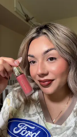 trying rare beauty new blush shade: resilience ✨ #rarebeauty #rarebeautymakeup #selenagomez #liquidblush #rarebeautyblush  @Rare Beauty @Selena Gomez 