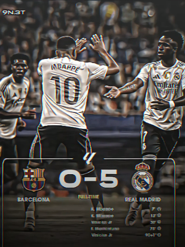 📌Full-Time Barcelona vs Real Madrid (0-5) Hampir aja di hattrick in ama mbappe  - #football #realmadrid #kylianmbappé #sepakbola #bismillahfyp 