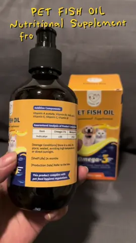 Cassiel Pet Fish Oil is a nutritional supplement for dogs and cats that supports skin, coat, and immune health. It contains omega-3 fatty acids, vitamins A, D3, and E to promote overall wellness. @cassielive  #cassiel #cassielpet #petsupplies #petfishoil #cassielpetfishoil 