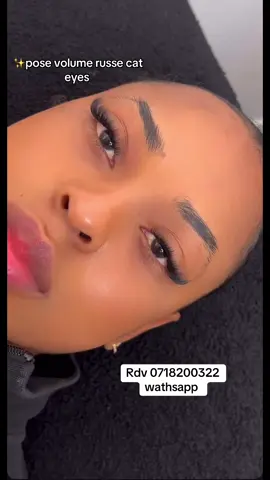 Votre satisfaction notre priorité ❤️🤩 Pose volume russe en cil de soie ….  ☎️+225 0718200322 (Wathsapp) 📍Riviera palmeraie  #eyelashextension  #cils  #visibilitesuretiktok  #extensiondecils #cateyes 