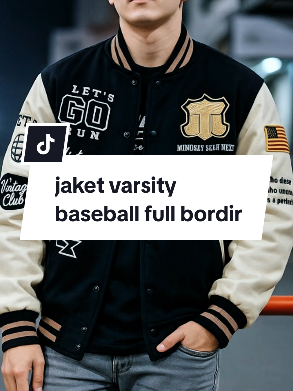 jaket varsity baseball full bordir cowok untuk pria dan wanita #jaket #jaketvarsity #jaketmurah #fyp #Azaimu 