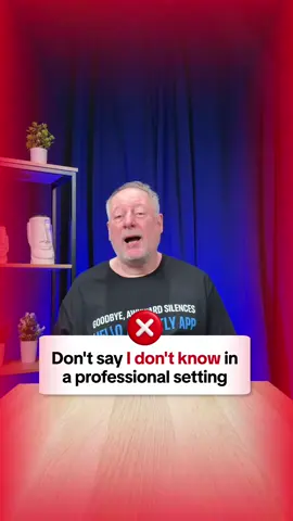 ❌ Don’t say, “I don’t know” in a professional environment! #english #business #businessenglish #englishtips #businessowner